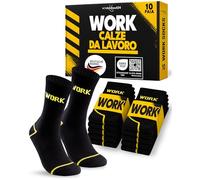 10 Paia Calze da Lavoro Uomo Cotone Rinforzate WORK Socks