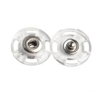 10 paia di bottoni a pressione rotondi invisibili, in plastica trasparente, per artigianato e abbigliamento (40L = 25,0 mm)