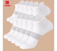 10 Paia Di Calze Ankle Traspiranti Multicolore Pastello Sportive Per Donne
