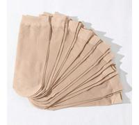 10 paia di calze corte in seta da donna, calze velate sottili color carne resistenti alle smagliature 36-39Colore unicoPoliestere