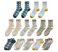 10 Paia Di Calzini, Calzini Decorativi Floreali, Calzini Moda Retrò, Calzini Caldi Per La Casa, Calzini Traspiranti Che Assorbono Il Sudore.