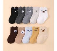 10 paia di calzini carini per bambini con motivi a cartoni animati. Questi calzini per bambini sono unisex, comodi, casual, semplici nello stile e adatti per essere indossati in tutte e quattro le sta