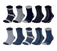 10 Paia di Calzini in Cotone Multicolori da Donna con Righe, Pois e Cuori - Stile Classico e alla Moda, Regalo Perfetto per le Donne, Taglia Unica(Colore misto 3)