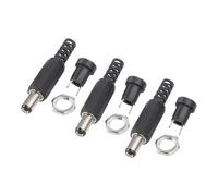 10 paia di connettori di alimentazione CC per montaggio a pannello, 12 V, compatibili con connessioni a saldare in metallo di facile accesso (DC5,5 x 2,1 mm)