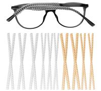 10 paia di coperture per auricolari per occhiali, coperture antiscivolo in silicone da 1,2*3,5/1,5*5 mm, supporto antiscivolo per set di auricolari per occhiali, ganci in silicone per auricolari