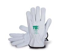 10 paia di guanti di protezione del lavoro TB Plus 160IBSZ | Guanto di sicurezza per lavori con rischi meccanici e termici. Realizzato in pelle fiore bovino, colore grigio. Taglia 9