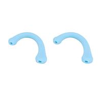 10 paia di protezioni auricolari in morbido silicone con gancio, ideali per proteggere la bocca e le orecchie. (Blu celeste)
