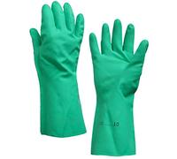 (10 paia) Guanti in nitrile per protezione chimica RNF15, verde