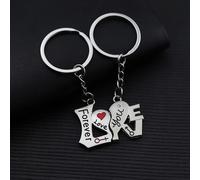 10 paia in metallo amore parola coppia coppia portachiavi pendente, specifica: H