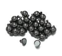 10 paia/lotto 6/8/10 mm connettori magnetici rotondi fermagli magnete ciondoli tappo terminale per gioielli fai da te creazione coppia bracciale collana-nero pistola-8 mm