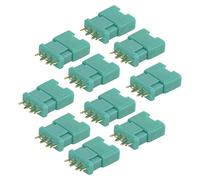 10 Paia MPX Spina Esagonale Verde Presa Multiplex Spine Connettore a 6 Pin Spina Presa con Guaina Completa per Quadcopter Batteria RC