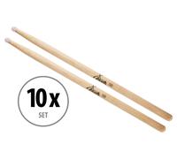 10 Paia Set da Bacchette Batteria Percussioni 5B Drum Legno Acero Punte Nylon
