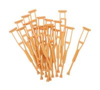 10 Paia Stampella in Miniatura Gialla in Plastica per Bambole Bjd | Dettagli Realistici, Portatile e Leggero, per Gioco Medico e Decorazione Casa delle Bambole