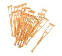 10 Paia Stampella Miniatura per Bambole Bjd, Set in Plastica Gialla | Decorazione Realistica per Scena Ospedaliera, Facile da Trasportare e Portatile, Adatta a Gioco di Ruolo e Viaggio
