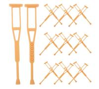 10 Paia Stampella Miniatura per Bambole, Set, Plastica Gialla | Bambole Moda e Varie, Realismo per Esposizione, Gioco Medico, Adatta a Insegnanti