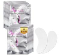 10 Paio Patch Ciglia, Cerotti Gel per Estensioni, Occhi Eye Gel Pads, Comodo cuscinetto per ciglia (Argento)