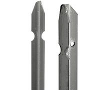 10 PALI PALETTI RECINZIONE SAGOMATO ACCIAIO ZINCATO A T CM.3X125 FISSAGGIO RETE