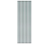 10 pali in metallo resistenti da 1,5 m di lunghezza, con rivestimento verde, resistenti alla ruggine e impermeabili, ideali come pali perenni e tralicci per giovani alberi e ortaggi in giardino.