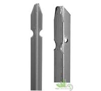 10 PALI PALETTI RECINZIONE SAGOMATO ACCIAIO ZINCATO A T CM.3X125 FISSAGGIO RETE