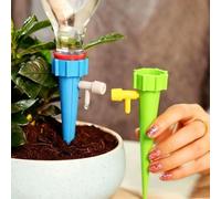 10 palline di irrigazione automatica, flusso d'acqua regolabile, dispositivi di irrigazione automatica per piante da interno, giardino, esterno (verde)