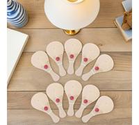 10 palline di legno con pagaia, palline di legno con corda, bomboniere,