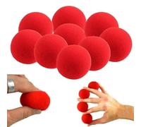 10 palline di spugna rosse, morbide e magiche, leggere, mini street classical Comedy Trick Props kit magici e accessori novità e bavaglio, puntelli magici per San Valentino