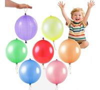 10 palloncini grandi punch, robusti palloncini perforati da 18 pollici/45 cm, con fascia elastica, grandi palloncini colorati per bambini (colorati, 18 pollici)
