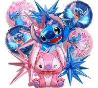 10 palloncini in alluminio a tema Stitch Disney, decorazioni per feste di compleanno e San Valentino Set per feste (10 pezzi),Rosa 9,Rosa 8,Rosa 7,Rosa 6,Blu 1,Rosa 5,Blu 2,Rosa 4,Blu 3,Rosa 3,Blu 4,R
