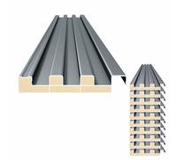 10 pannelli di copertura ondulati in lega di alluminio, pannelli isolanti per soffitti ad alta resistenza, capacità di carico 300 kg, per gazebo, patio, casa, camera da letto(L1.6m/5.2ft)