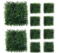 10 pannelli di parete per piante artificiali a fogliame pannello di parete artificiale per siepi rotolo di pannelli di recinzione verdi 25 x 25 cm proiezione da giardino