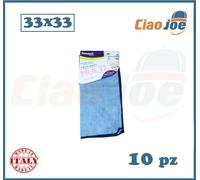 10 panni in microfibra multiuso straccio panno pulizia casa auto 33x33 cm