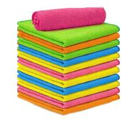 10 panni in microfibra per la pulizia di stracci colorati, multiuso morbidi, in microfibra, assorbenti da cucina, senza pelucchi, lavabili, per casa, finestre, auto