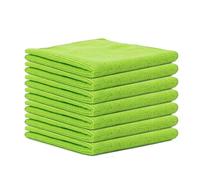 10 panni per la pulizia in microfibra, 30 x 30 cm, colore verde, panni multiuso morbidi, in microfibra, assorbenti da cucina, senza pelucchi, lavabili, per la casa e l'auto