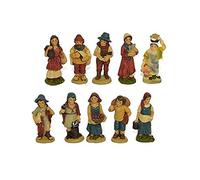 10 pastori in resina per presepe
