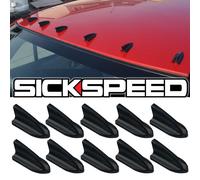 10 PC Aria Vortice Generatore/Diffusore Pinna Set/Kit Per Spoiler Tetto Ali