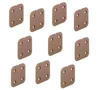 10-pc - GedoTec plastica -scharnier SENZA GIUNTO CERNIERA MOBILI 40 x 40 mm Barca & caravan-scharnier in widerstandsfähiges polipropilene qualità del marchio per loro zona living - 10 Stück - braun