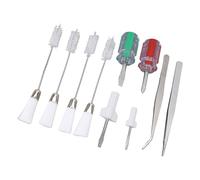 10 Pc Set Kit di Pulizia della Macchina da Cucire a Doppia Pulizia a Doppia Pennellata un Cacciavite Universale e Pinzetta