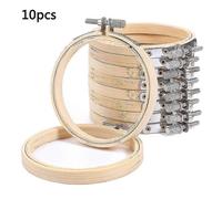 10 Pcs 10cm Embroidery Hoops, Bamboo Cross Stitch Hoops Ring Bulk Wholesale for Christmas Ornaments Decoration And Art Craft Handy Sewing