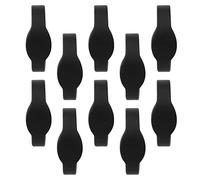 10 PCS 13.56 MHz RFID Madreada Anti alta temperatura y anti -silicona Pulsera de silicona Anti agua Tarjeta IC para piscina Control de acceso de la habitación de sauna y sistemas (Black)