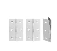 10 PCS 3 pollici Cerniera Della Porta Cerniere Piatte In Acciaio Inox Finestra Cerniere Dell'armadio Connettore Della Porta Libreria Scatola di Legno Ferramenta for Mobili