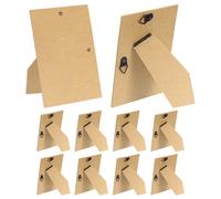 10 Pcs 4x5 Inch per Easel Back for Picture Frame, Tabletop Wall Display, Wooden