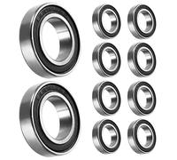 [10 pcs]6801-2RS Deep Groove Ball Bearings, Single Rubber Sealed Ball Bearings, adatto per pattinaggio, attrezzature domestiche, industriali (12 x 21 x 5 mm)