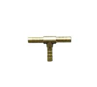 10 PCS 6mm Hose Barb Tee 3 Ways Splicer Brass Hosetail Fitting Adapter Coupling Water Fuel