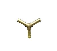 10 PCS 6mm Hose Barb Y Shape 3 Ways Splicer Brass Hosetail Fitting Adapter Coupling Water Fuel