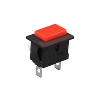 10 Pcs AC 250V/6A 125V/10A 2 Pin SPST Red Button Momentary Rocker Switch 1NO PBS-101 Controls Switches