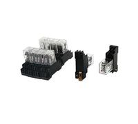 10 Pcs AC 380V Coil DPDT 2NO 2NC 8-Pin 35mm DIN Rail Power Relay