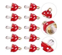 10 Pcs Accessori Per Funghi Ciondolo Gioielli Mini Ciondoli Forma Di Fungo