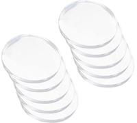 10 Pcs Acrylic Round Discs Thickness 8Mm, Plastic Plate Transparent Panel for Sign DIY Craft Project And Picture Frame,Diameter 50mm(Diameter 60mm)