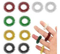 10 pcs Acupressure Rings Spiky Sensory Finger Rings Set