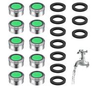 10 PCS Aeratore Rubinetto M24, Filtri Rubinetti Lavandino, Rompigetto Rubinetto acciaio inox, Risparmio Idrico Antispruzzo con 10 Guarnizioni, per Facile Installazione, per Rubinetti Cucina Bagno